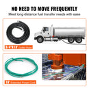 VEVOR degvielas pārsūknēšanas sūknis 12 V DC 60 l/min 0,19 kW ar automātisko pistoli, izplūdes šļūteni un iesūkšanas cauruli benzīnam, dīzeļdegvielai, petrolejai, etanola un metanola maisījumiem un biodīzeļdegvielai