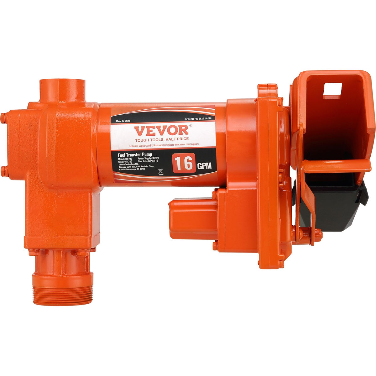 VEVOR degvielas pārsūknēšanas sūknis 12 V DC 60 l/min 0,19 kW ar automātisko pistoli, izplūdes šļūteni un iesūkšanas cauruli benzīnam, dīzeļdegvielai, petrolejai, etanola un metanola maisījumiem un biodīzeļdegvielai - ZEMLETES.LV