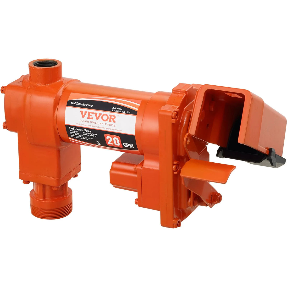 VEVOR degvielas pārsūknēšanas sūknis, 12 V DC, 75,7 l/min, ar automātisku uzgalīti, izplūdes šļūteni un sūkšanas cauruli, degvielas, dīzeļdegvielas, –kerezeņa, etanola, metanola maisījumiem un biodīzeļdegvielai - ZEMLETES.LV