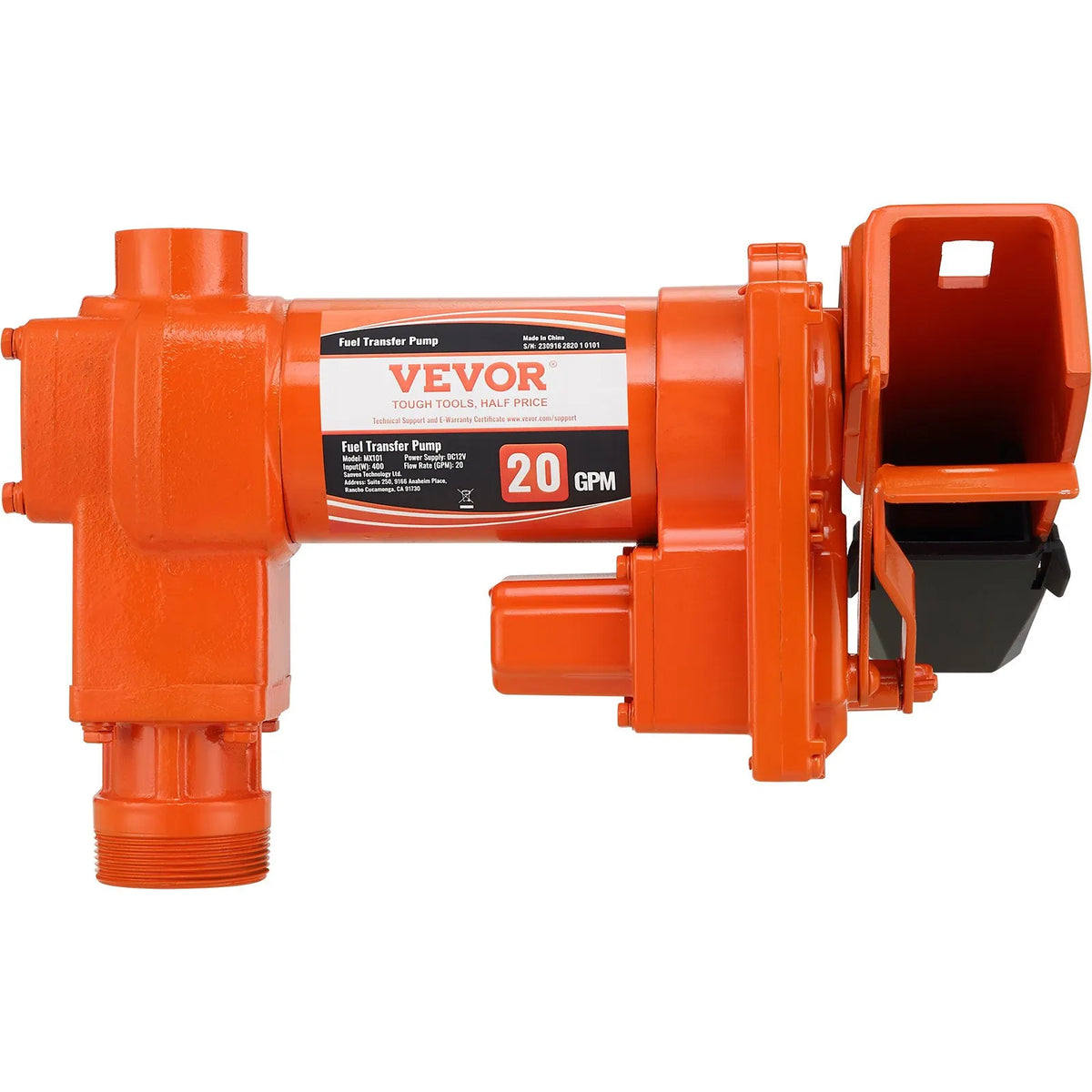 VEVOR degvielas pārsūknēšanas sūknis, 12 V DC, 75,7 l/min, ar automātisku uzgalīti, izplūdes šļūteni un sūkšanas cauruli, degvielas, dīzeļdegvielas, –kerezeņa, etanola, metanola maisījumiem un biodīzeļdegvielai - ZEMLETES.LV