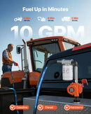 VEVOR degvielas pārsūknēšanas sūknis 12 V DC, 40 L/min, portatīvs dīzeļdegvielas sūkņa komplekts ar automātisku izslēgšanās pistoli, izplūdes šļūteni, pārkaršanas aizsardzību un barošanas kabeli, sprādziendrošs, benzīnam, dīzeļdegvielai un petrolejai