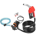 VEVOR degvielas pārsūknēšanas sūknis 12 V DC, 57 L/min, 186 W, portatīvs elektriskais degvielas sūknis ar automātisku izslēgšanās pistoli, ar ieplūdes un izplūdes šļūteni benzīnam, dīzeļdegvielai, petrolejai un metanola maisījumiem - ZEMLETES.LV