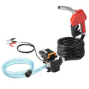 VEVOR degvielas pārsūknēšanas sūknis 12 V DC, 57 L/min, 186 W, portatīvs elektriskais degvielas sūknis ar automātisku izslēgšanās pistoli, ar ieplūdes un izplūdes šļūteni benzīnam, dīzeļdegvielai, petrolejai un metanola maisījumiem - ZEMLETES.LV