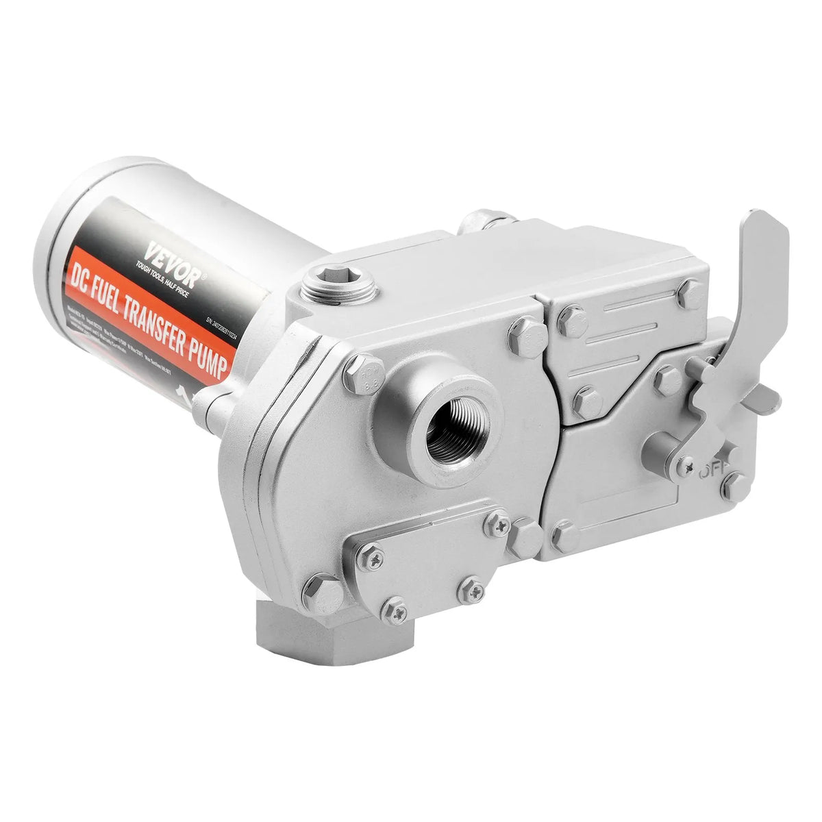 VEVOR degvielas pārsūknēšanas sūknis 12 V DC 57 l/min 149 W ar automātisku degvielas pistoli un garu ieplūdes un izplūdes šļūteni benzīnam, dīzeļdegvielai, petrolejai un etanola maisījumiem - ZEMLETES.LV