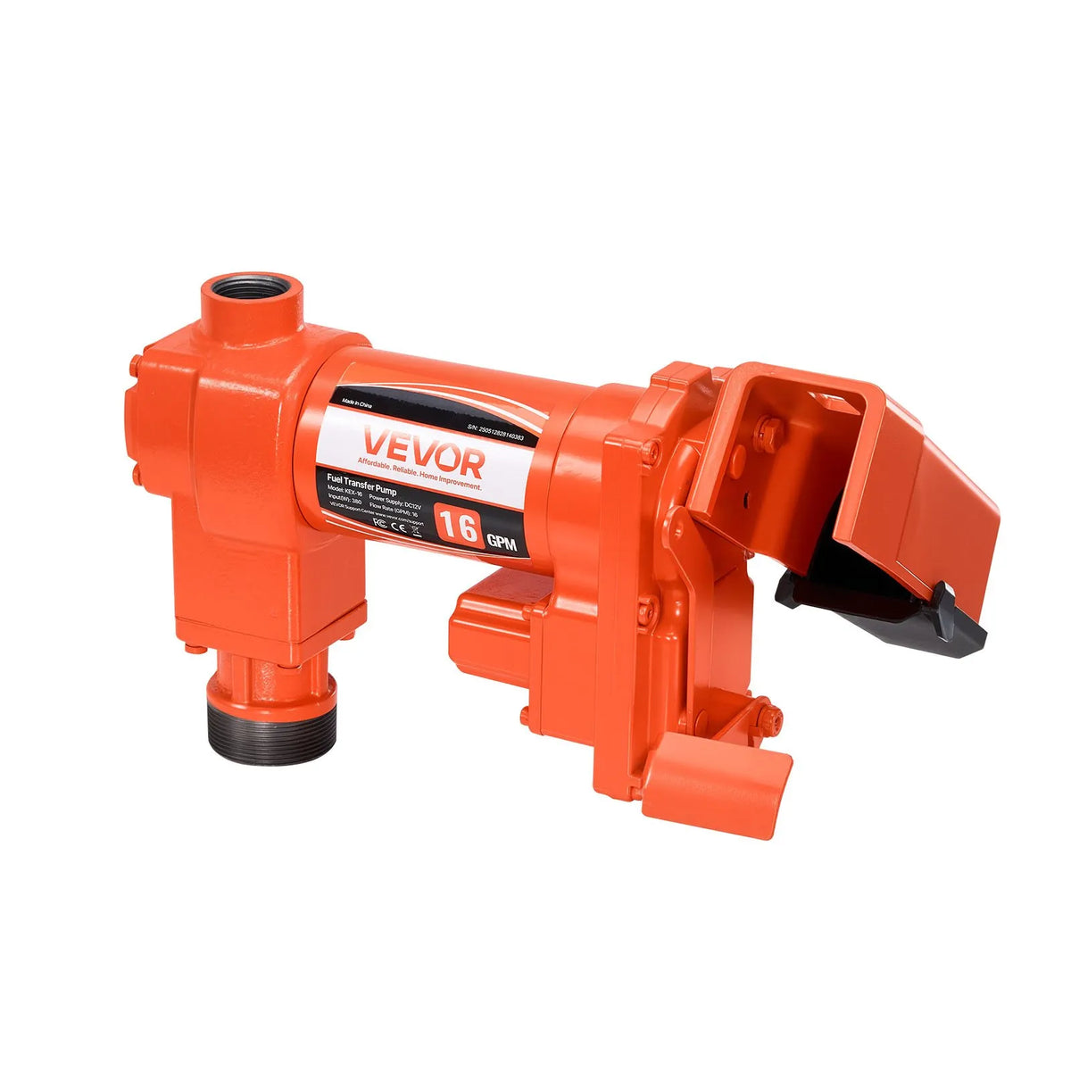 VEVOR degvielas pārsūknēšanas sūknis 12 V DC 61 l/min 186 W ar manuālu degvielas pistoli, izplūdes šļūteni un iesūkšanas cauruli benzīnam, dīzeļdegvielai, petrolejai, etanola–metanola maisījumiem un biodīzeļdegvielai - ZEMLETES.LV