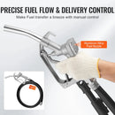 VEVOR degvielas pārsūknēšanas sūknis, 12 V DC, 19 l/min (5,3 GPM), 75 W (1/10 HP), portatīvs elektriskais dīzeļdegvielas pārsūknēšanas sūknis ar automātisko uzpildes pistoli, garu ieplūdes, izplūdes šļūteni, piemērots benzīnam, dīzeļdegvielai, petrolejai.