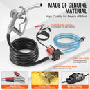 VEVOR degvielas pārsūknēšanas sūknis, 12 V DC, 19 l/min (5,3 GPM), 75 W (1/10 HP), portatīvs elektriskais dīzeļdegvielas pārsūknēšanas sūknis ar automātisko uzpildes pistoli, garu ieplūdes, izplūdes šļūteni, piemērots benzīnam, dīzeļdegvielai, petrolejai.