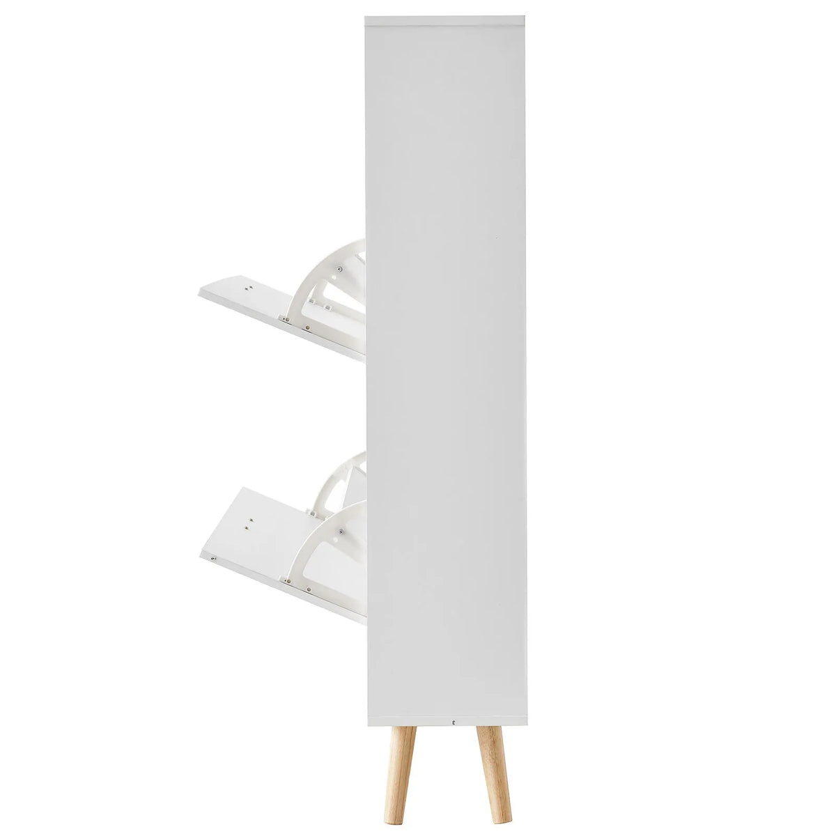 VEVOR apavu skapis ar 2 atveramām atvilktnēm un augšējo nodalījumu, balts, 80 × 23,7 × 120,5 cm