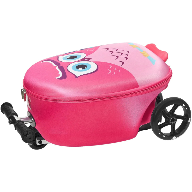 VEVOR bērnu skrejkoferis 20 l, 50,8 cm ar LED PU riteņiem, regulējamu rokturi un neslīdošu TPR rokturi, salokāms un viegls koferis bērniem no 5 gadiem rozā krāsā - ZEMLETES.LV