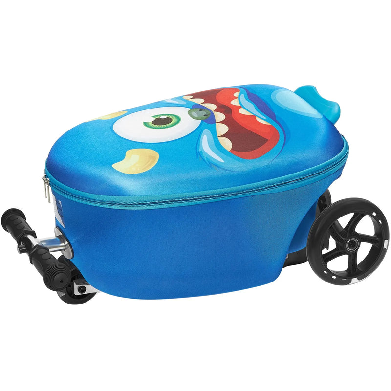 VEVOR bērnu skrejkoferis 20 l, 50,8 cm ar LED PU riteņiem, regulējamu rokturi un neslīdošu TPR rokturi, salokāms un viegls koferis bērniem no 5 gadiem zilā krāsā - ZEMLETES.LV