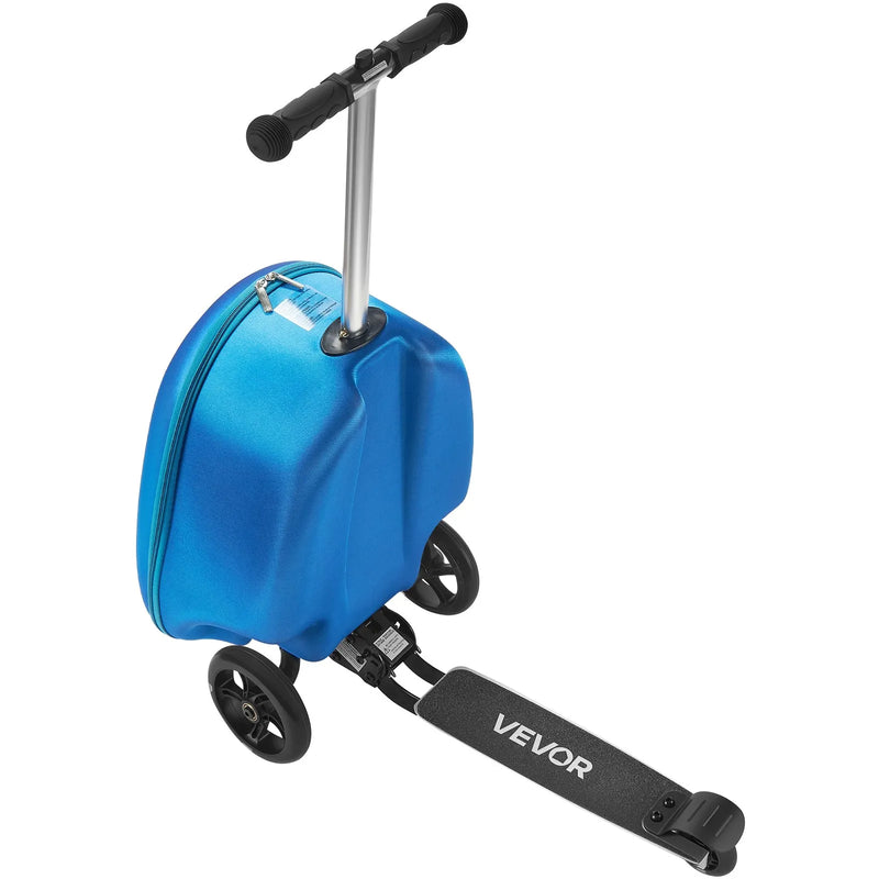 VEVOR bērnu skrejkoferis 20 l, 50,8 cm ar LED PU riteņiem, regulējamu rokturi un neslīdošu TPR rokturi, salokāms un viegls koferis bērniem no 5 gadiem zilā krāsā - ZEMLETES.LV