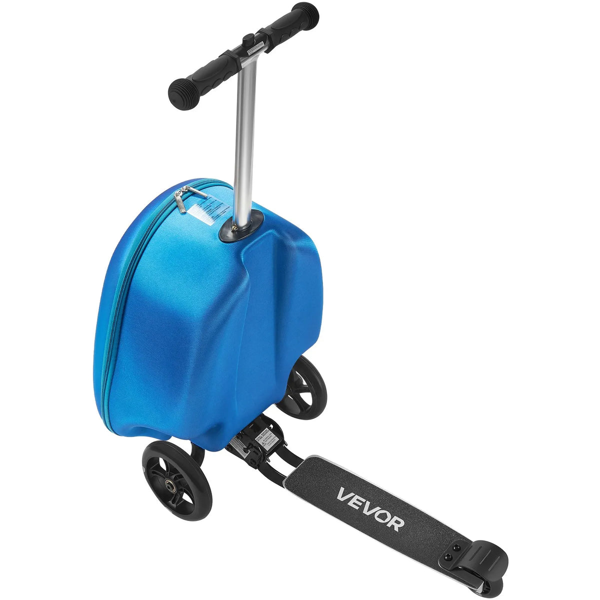 VEVOR bērnu skrejkoferis 20 l, 50,8 cm ar LED PU riteņiem, regulējamu rokturi un neslīdošu TPR rokturi, salokāms un viegls koferis bērniem no 5 gadiem zilā krāsā - ZEMLETES.LV