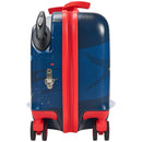 VEVOR bērnu braucamais koferis 26 l, 45,7 cm uz riteņiem ar plecu siksnu, viegls rokas bagāžas koferis bērniem no 3 gadiem zilā un baltā krāsā