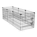 VEVOR suņu voljērs 61 cm, 8 paneļi, 162 × 162 cm, salokāms metāla nožogojums ar durvīm, augšējo pārsegu un ūdensizturīgu apakšējo paliktni, kucēniem, suņiem, kaķiem un maziem dzīvniekiem