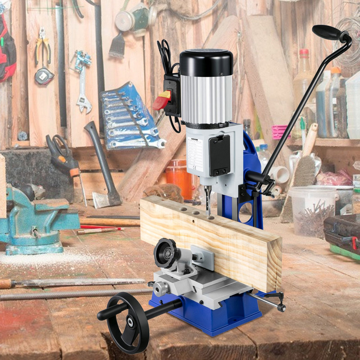 VEVOR tappimasin 373 W, 1400 p/min, liigutatava töölauaga