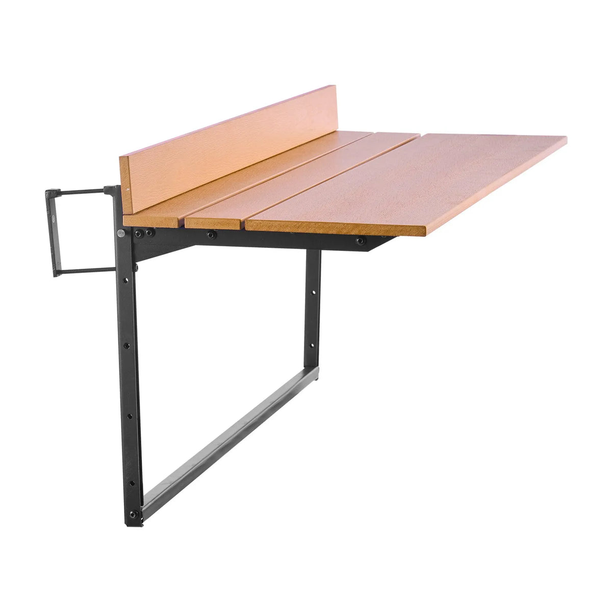 VEVOR Hanging Balcony Table 38 × 99 cm, Foldable Railing Table with 5-Level Height Adjustment, Suitable for Railings 2.5–13.5 cm Thick, Serving Table for Balcony and Terrace