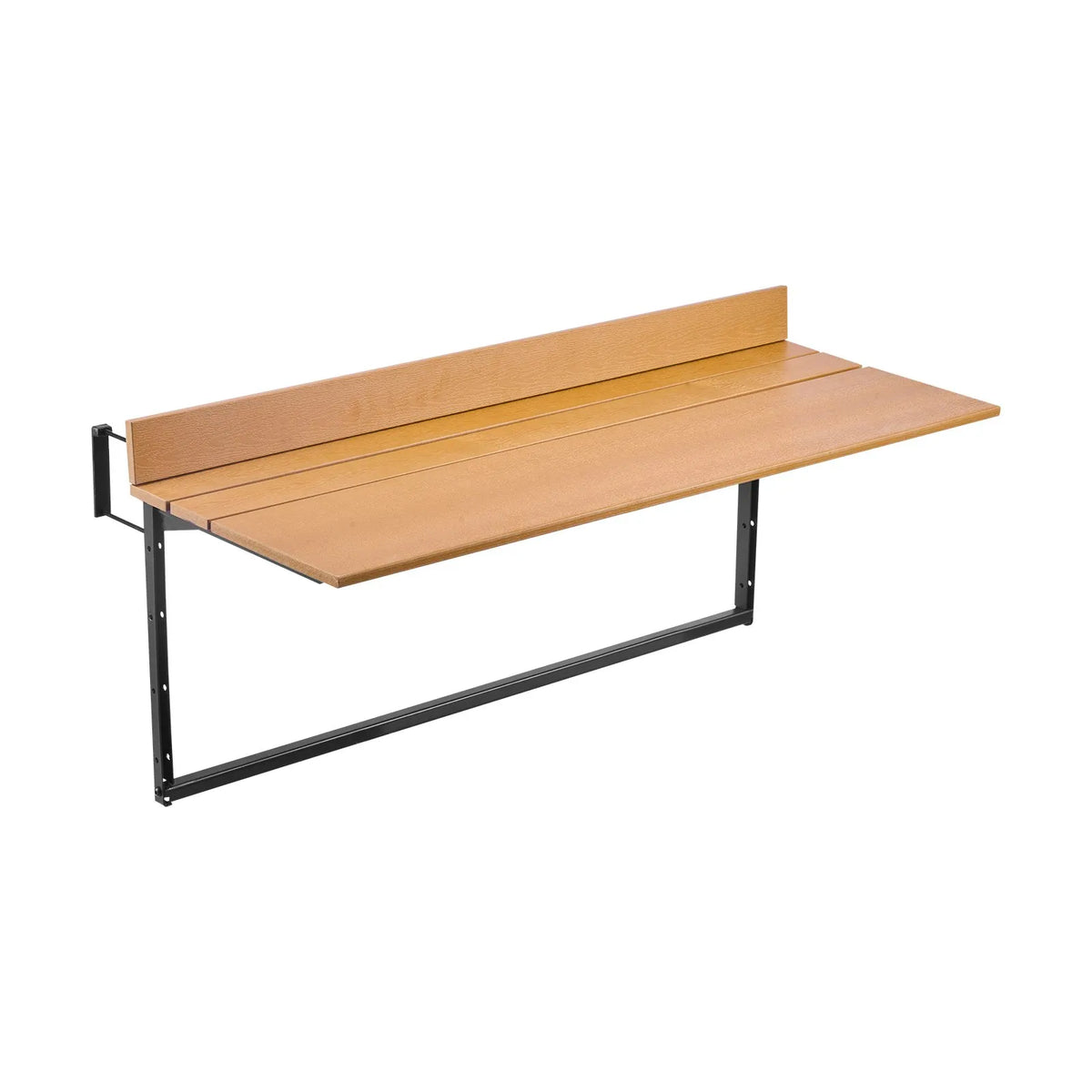 VEVOR Hanging Balcony Table 38 × 99 cm, Foldable Railing Table with 5-Level Height Adjustment, Suitable for Railings 2.5–13.5 cm Thick, Serving Table for Balcony and Terrace