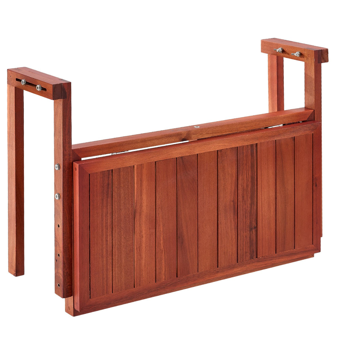VEVOR saliekams balkona galds pie margām, 56 × 28 cm, akācijas koka virsma, kravnesība 27 kg, 4 augstuma līmeņi
