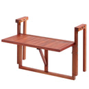 VEVOR saliekams balkona galds pie margām, 56 × 28 cm, akācijas koka virsma, kravnesība 27 kg, 4 augstuma līmeņi