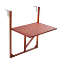 VEVOR saliekams balkona galds pie margām, 65 × 45 cm, akācijas koka virsma, kravnesība 27 kg, regulējams stiprinājums, vietu taupošs dizains