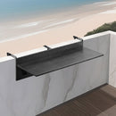 VEVOR piekarināms balkona galds 30,5 × 122 cm, salokāms margu galds, kravnesība līdz 22,7 kg, piemērots margām ar biezumu 2,5–10,9 cm, pasniegšanas galds balkonam un terasei