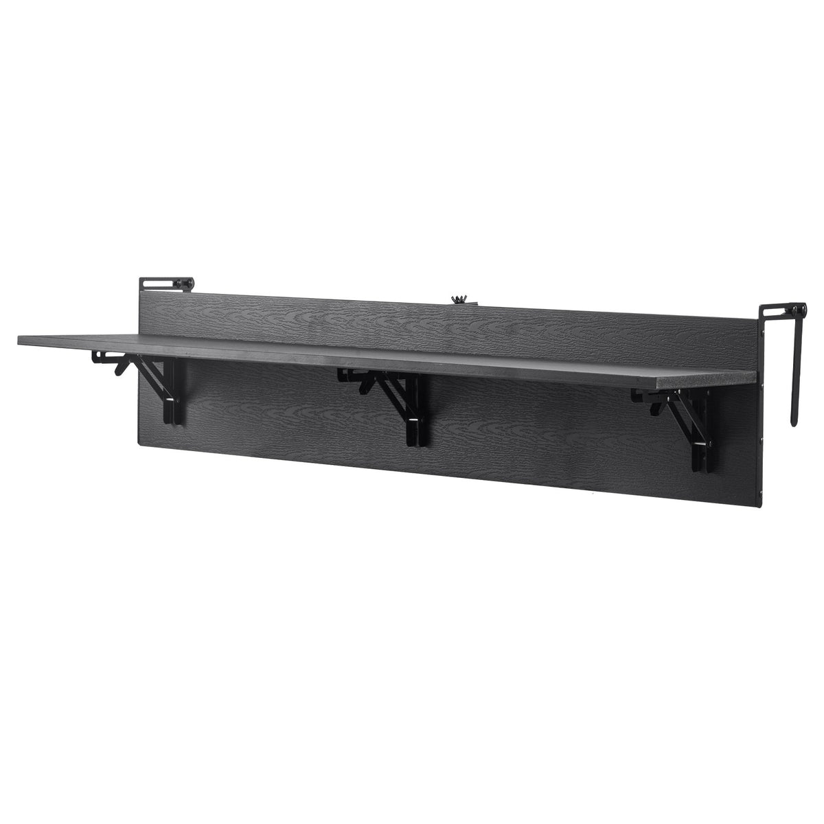VEVOR Hanging Balcony Table 30.5 × 122 cm, Foldable Railing Table, Load Capacity up to 22.7 kg, Suitable for Railings 2.5–10.9 cm Thick, Serving Table for Balcony and Terrace