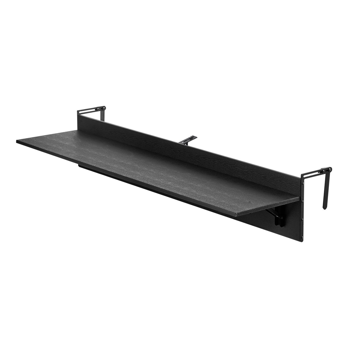 VEVOR Hanging Balcony Table 30.5 × 122 cm, Foldable Railing Table, Load Capacity up to 22.7 kg, Suitable for Railings 2.5–10.9 cm Thick, Serving Table for Balcony and Terrace