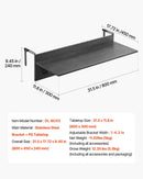 VEVOR piekarināms balkona galds 30,5 × 81,3 cm, salokāms margu galds, kravnesība līdz 22,7 kg, piemērots margām ar biezumu 2,5–10,9 cm, pasniegšanas galds balkonam un terasei