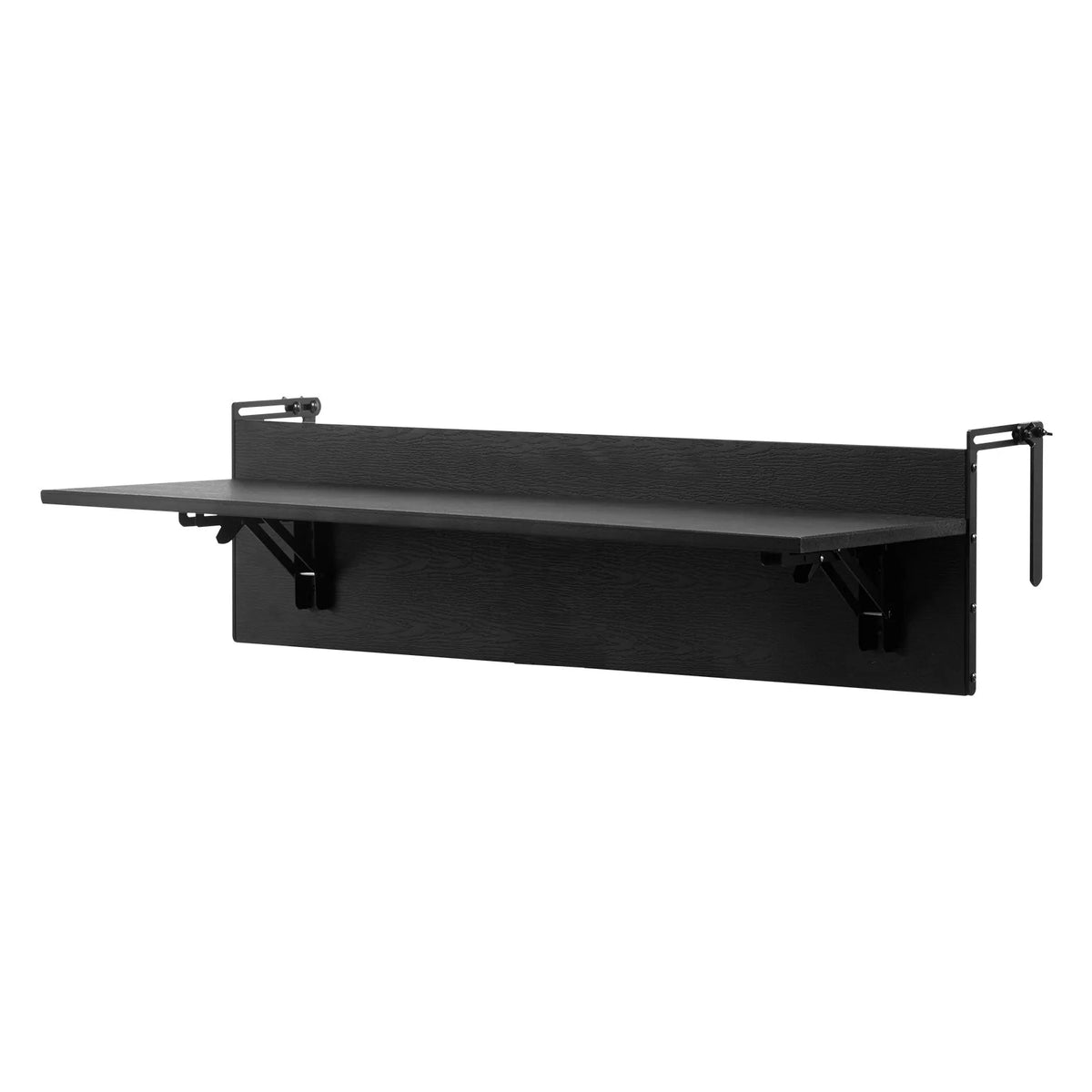 VEVOR Hanging Balcony Table 30.5 × 81.3 cm, Foldable Railing Table, Load Capacity up to 22.7 kg, Suitable for Railings 2.5–10.9 cm Thick, Serving Table for Balcony and Terrace
