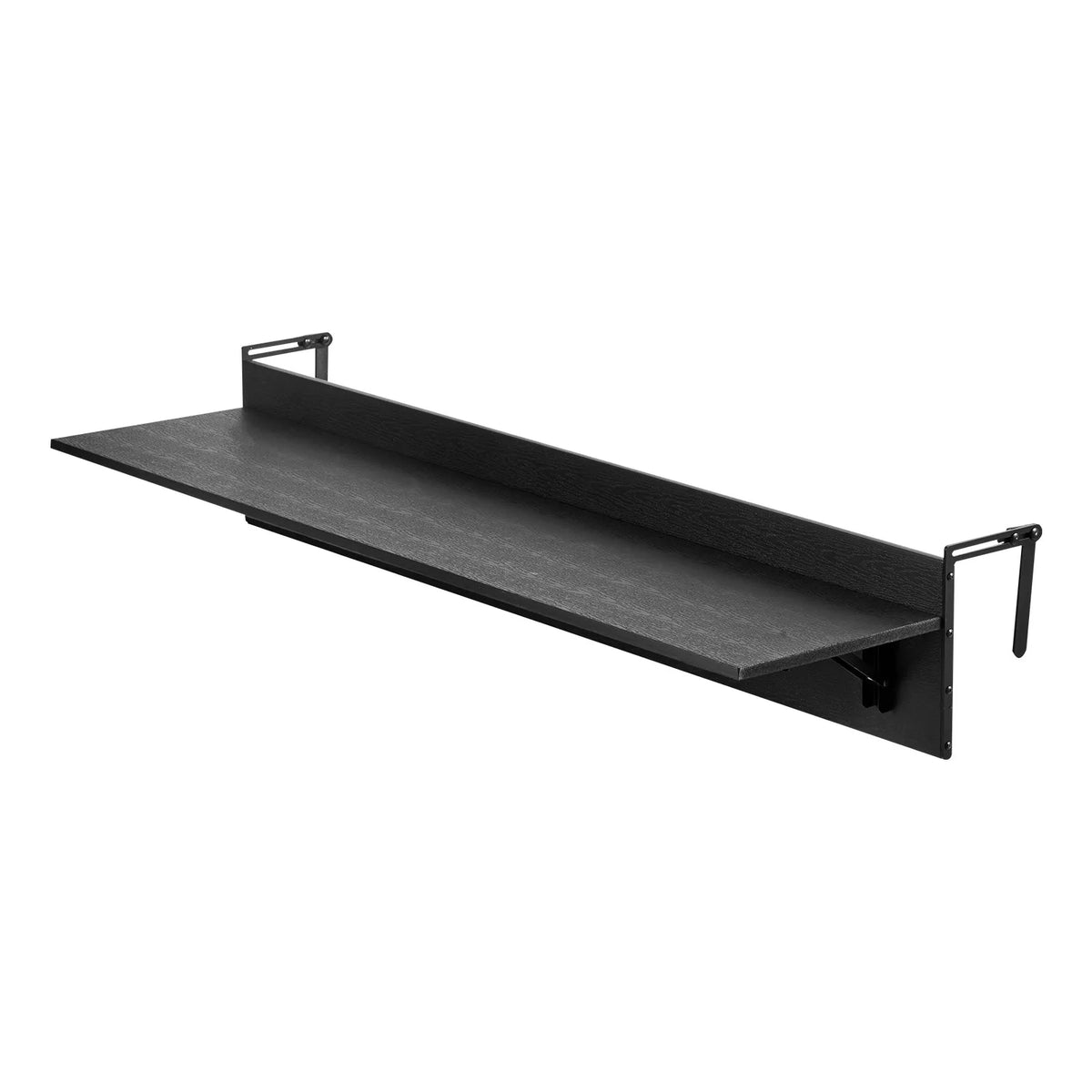 VEVOR Hanging Balcony Table 30.5 × 81.3 cm, Foldable Railing Table, Load Capacity up to 22.7 kg, Suitable for Railings 2.5–10.9 cm Thick, Serving Table for Balcony and Terrace