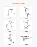 VEVOR piekarināms balkona galds 30,5 × 150 cm, salokāms balkona margu galds, kravnesība līdz 22,7 kg, piemērots margām ar biezumu 2,5–15 cm, pasniegšanas galds balkonam un terasei