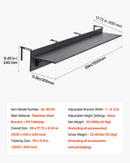 VEVOR piekarināms balkona galds 30,5 × 150 cm, salokāms balkona margu galds, kravnesība līdz 22,7 kg, piemērots margām ar biezumu 2,5–15 cm, pasniegšanas galds balkonam un terasei