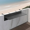 VEVOR piekarināms balkona galds 30,5 × 150 cm, salokāms balkona margu galds, kravnesība līdz 22,7 kg, piemērots margām ar biezumu 2,5–15 cm, pasniegšanas galds balkonam un terasei