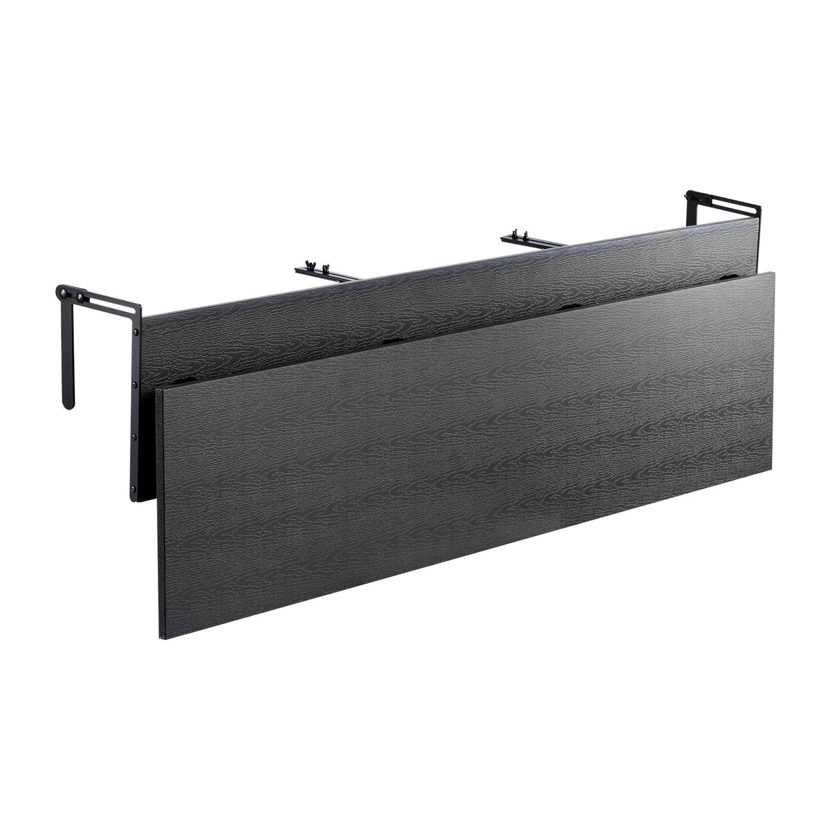 VEVOR riputatav rõdulaua 30,5 × 150 cm, kokkupandav rõdupiirde laud, kandevõime kuni 22,7 kg, sobib 2,5–15 cm paksuste piiretega, serveerimislaud rõdule ja terrassile