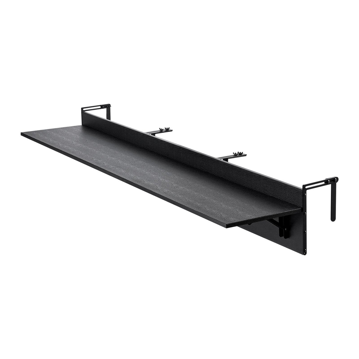 VEVOR riputatav rõdulaua 30,5 × 150 cm, kokkupandav rõdupiirde laud, kandevõime kuni 22,7 kg, sobib 2,5–15 cm paksuste piiretega, serveerimislaud rõdule ja terrassile