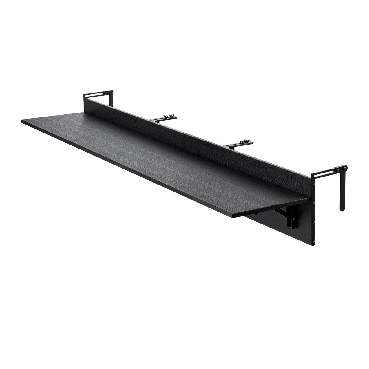 VEVOR riputatav rõdulaua 30,5 × 150 cm, kokkupandav rõdupiirde laud, kandevõime kuni 22,7 kg, sobib 2,5–15 cm paksuste piiretega, serveerimislaud rõdule ja terrassile