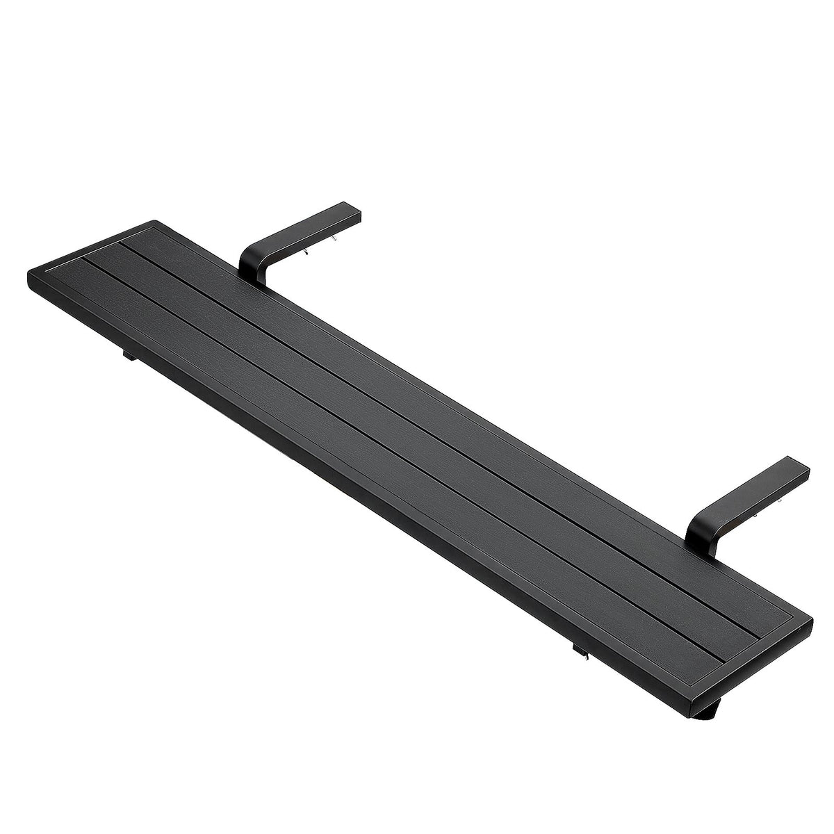 VEVOR DL-BC07 balkona pie margām stiprināms galds 1245 × 240 mm ar regulējamu stiprinājumu un 27 kg slodzi