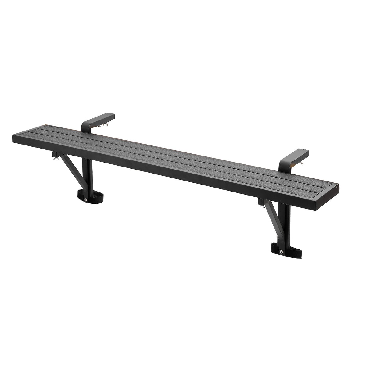 VEVOR DL-BC07 balkona pie margām stiprināms galds 1245 × 240 mm ar regulējamu stiprinājumu un 27 kg slodzi