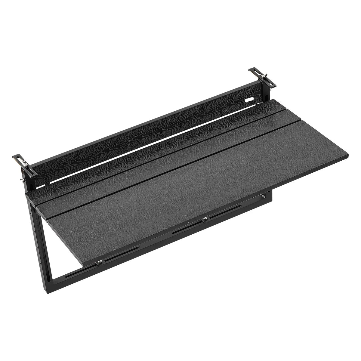 VEVOR DL-BC09 saliekams balkona galda stiprinājums ar 795 × 380 mm virsmu, 27 kg slodzi un 5 augstuma līmeņiem