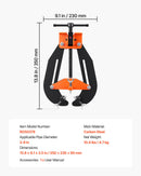 VEVOR cauruļu centrēšanas skava metināšanai, 50,8–203,2 mm, 3 punktu izlīdzināšana, T veida rokturis un ātrās atlaišanas poga