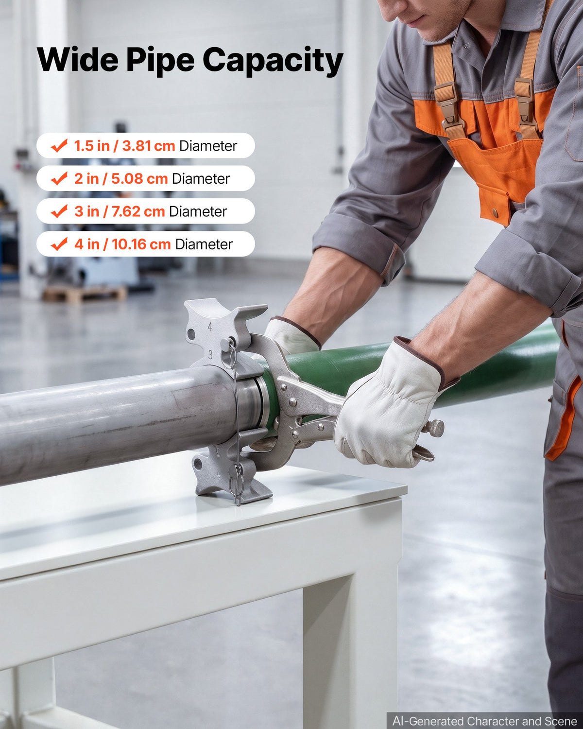 VEVOR cauruļu metināšanas centrēšanas skava, 38,1–101,6 mm caurulēm, pārnēsājams palīginstruments precīzai sadurmetināšanai
