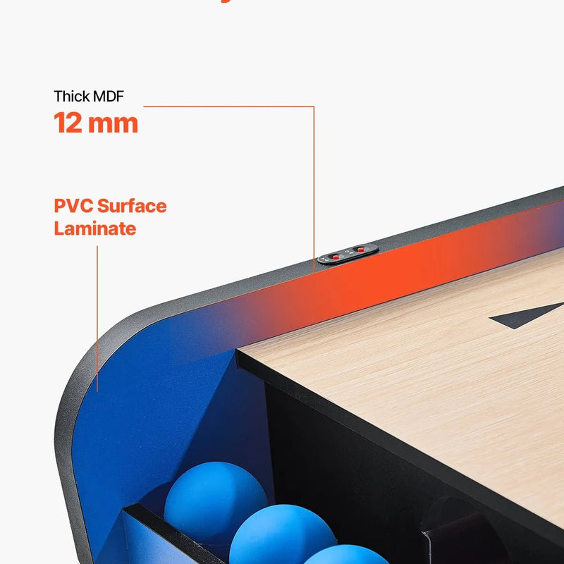 VEVOR klasiskā Roll and Score arkādes spēļu galda iekārta, 244 cm, iekštelpu arkādes spēle ar elektronisko rezultātu skaitītāju, skaņu un automātisku bumbiņu atgriešanu, piemērota pieaugušajiem un bērniem, 4 bumbiņas komplektā - ZEMLETES.LV