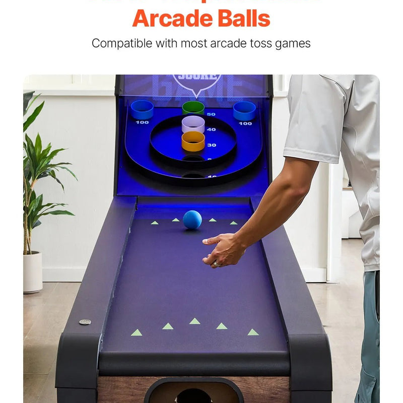 VEVOR Roll and Score arkādes spēļu bumbiņas, 4 gab. rezerves komplekts, skeeball arkādes spēļu piederums mešanas spēlēm, piemērots pieaugušajiem un bērniem, spēļu istabām un aktivitātēm ārpus telpām - ZEMLETES.LV