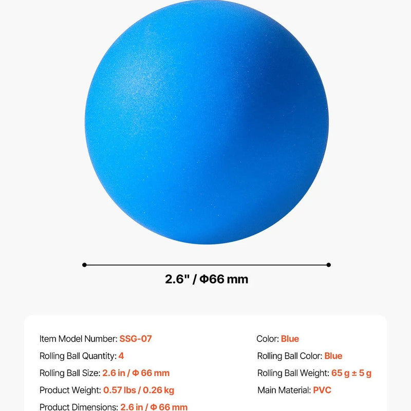 VEVOR Roll and Score arkādes spēļu bumbiņas, 4 gab. rezerves komplekts, skeeball arkādes spēļu piederums mešanas spēlēm, piemērots pieaugušajiem un bērniem, spēļu istabām un aktivitātēm ārpus telpām - ZEMLETES.LV