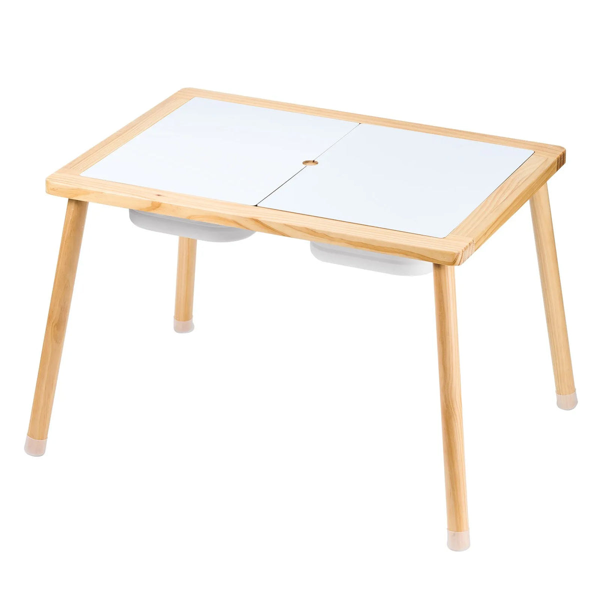 VEVOR puidust sensoorne laud väikelastele 3 hoiukasti ja kahepoolse plaadiga, 81,5 × 60 × 50,5 cm