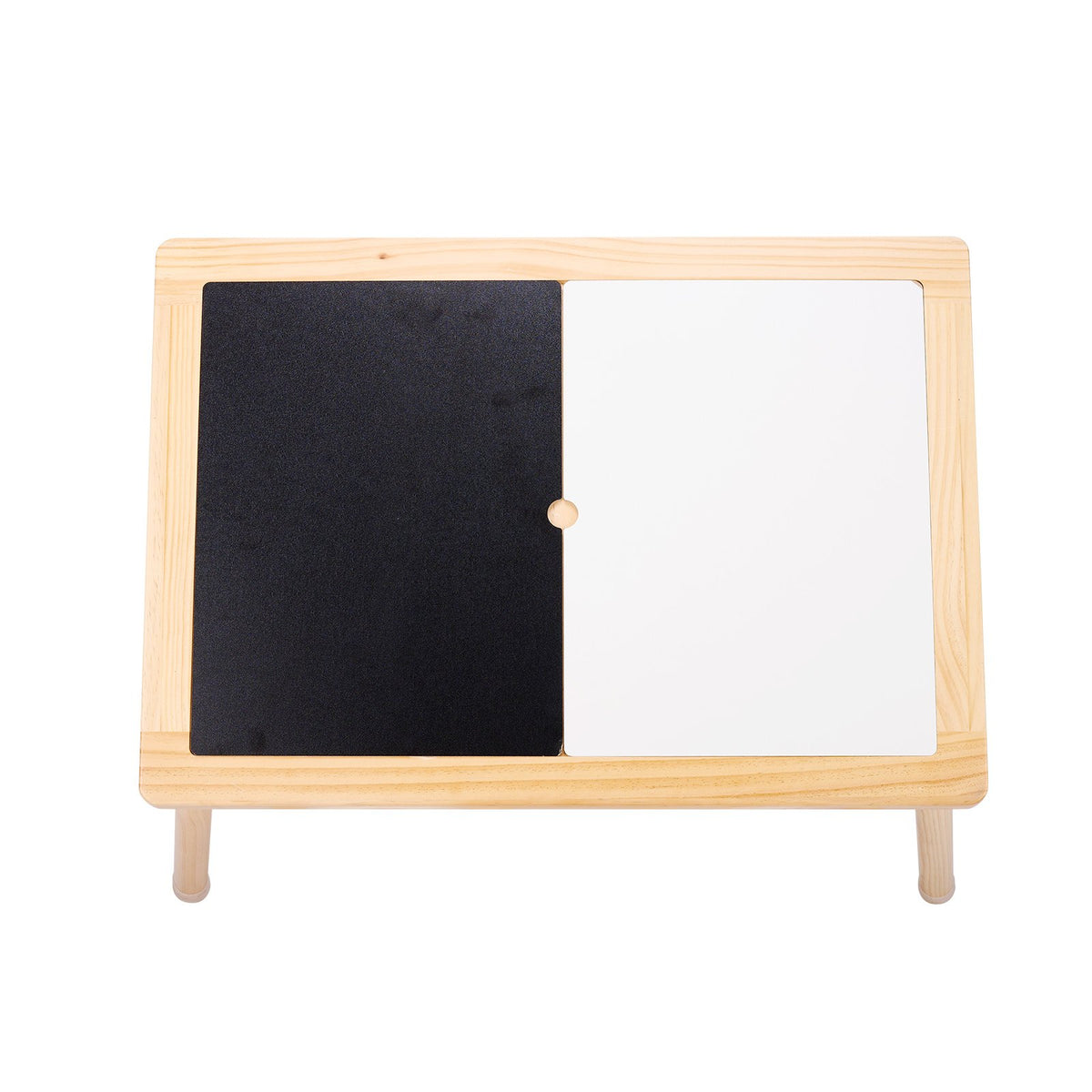VEVOR puidust sensoorne laud lastele 2 tabureti, 2 hoiukasti ja paberirulli hoidjaga, 81,5 × 60 cm