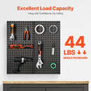 VEVOR metāla perforēto sienas paneļu komplekts, 2 paneļi 610 × 305 mm, lieljaudas tērauda Pegboard sienas organizators ar piederumiem instrumentu un mantu uzglabāšanai, garāžai, darbnīcai, birojam, amatniecības telpai, virtuvei un mājai, melns
