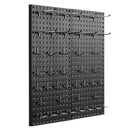 VEVOR metāla perforēto sienas paneļu komplekts, 2 paneļi 610 × 305 mm, lieljaudas tērauda Pegboard sienas organizators ar piederumiem instrumentu un mantu uzglabāšanai, garāžai, darbnīcai, birojam, amatniecības telpai, virtuvei un mājai, melns