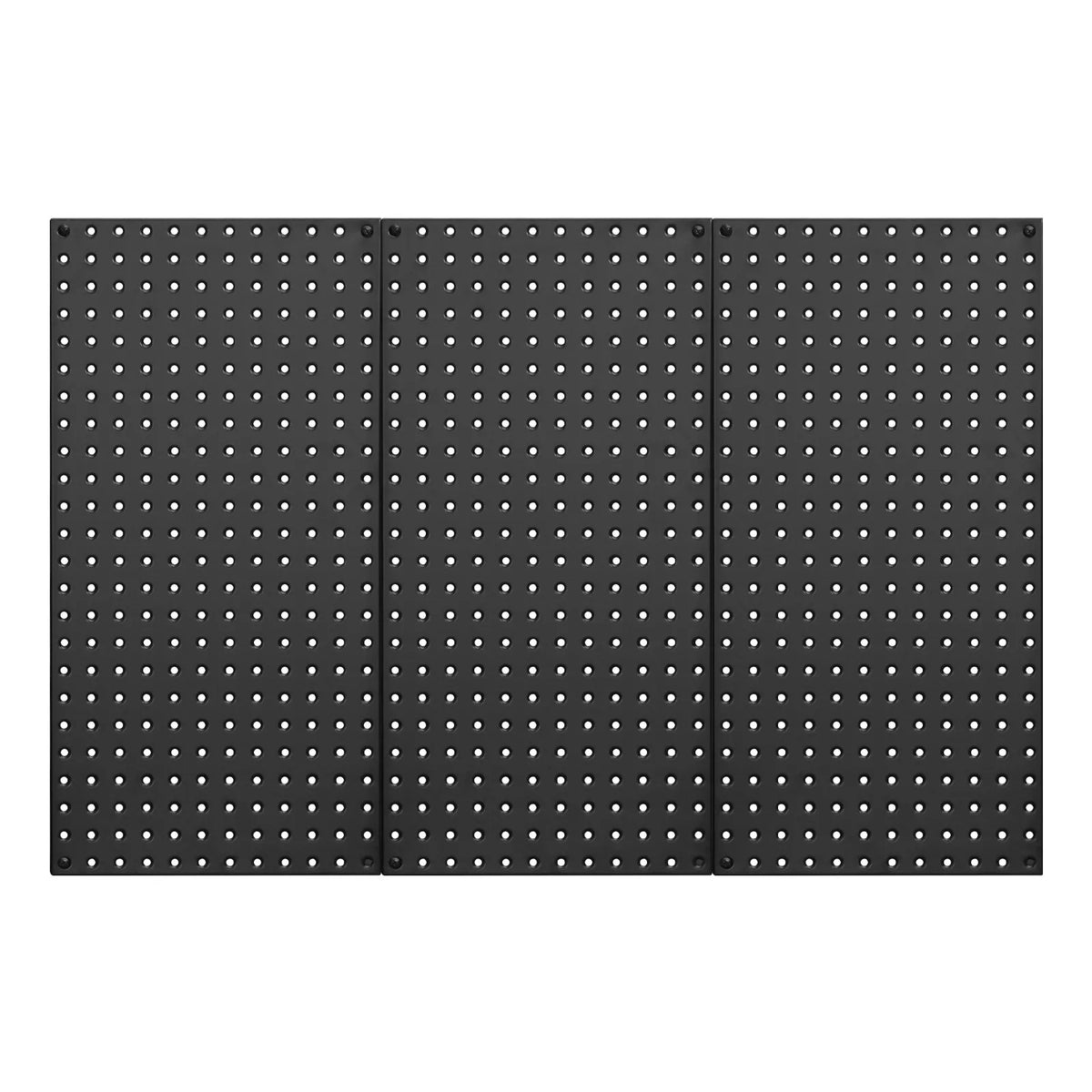VEVOR metāla perforēto sienas paneļu komplekts, 3 paneļi 610 × 305 mm, lieljaudas tērauda Pegboard sienas organizators instrumentu un piederumu uzglabāšanai, garāžai, darbnīcai, birojam, amatniecības telpai, virtuvei un mājai, melns