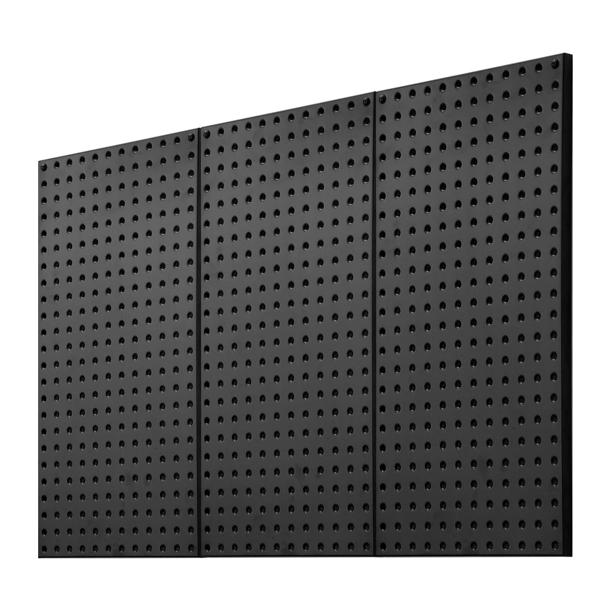 VEVOR metāla perforēto sienas paneļu komplekts, 3 paneļi 610 × 305 mm, lieljaudas tērauda Pegboard sienas organizators instrumentu un piederumu uzglabāšanai, garāžai, darbnīcai, birojam, amatniecības telpai, virtuvei un mājai, melns